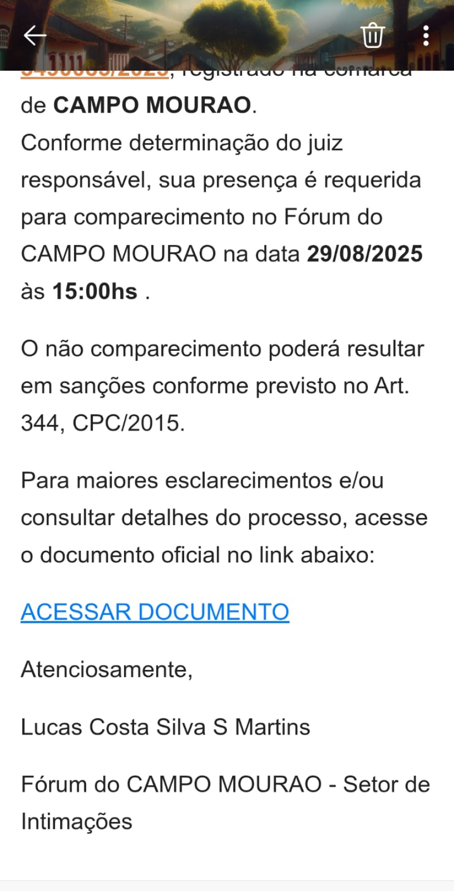 Alerta de golpe: contribuintes tem recebido intimações falsas em nome da prefeitura*