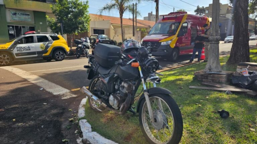 Motociclista fica ferido em acidente no centro de CM