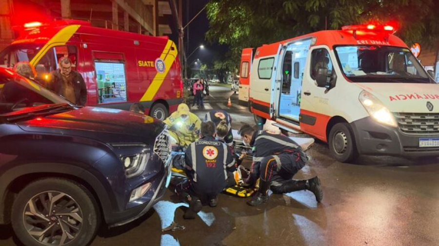 Motociclista fica ferido em acidente no centro de CM
